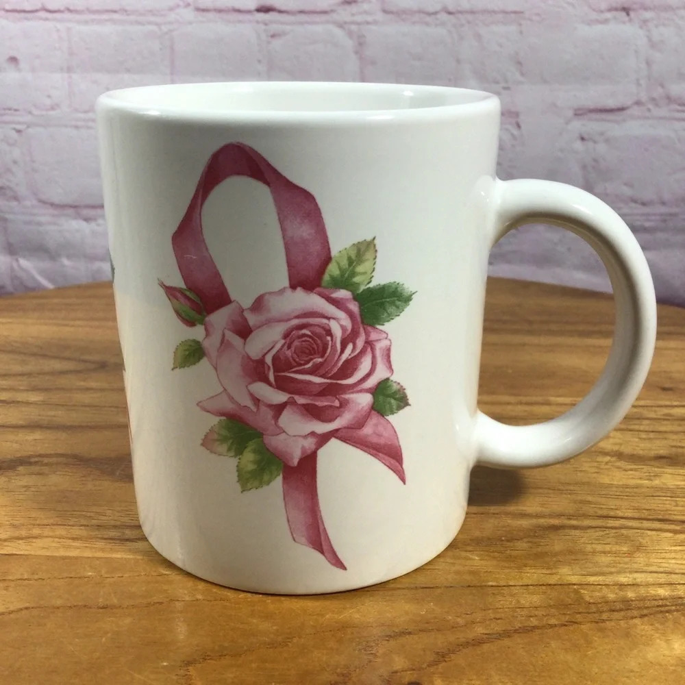 Avon Breast Cancer Awareness Crusade Pink Ribbon Ceramic Mug